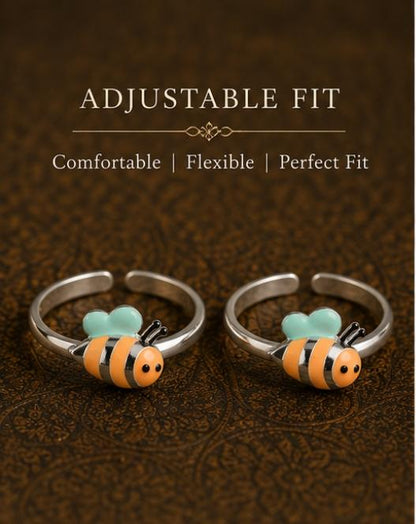 92.5 Sterling Silver Enamel Toe Rings