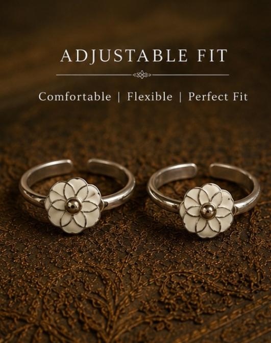92.5 Sterling Silver Enamel Toe Rings
