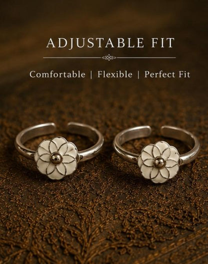 92.5 Sterling Silver Enamel Toe Rings