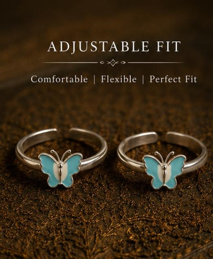 92.5 Sterling Silver Enamel Toe Rings