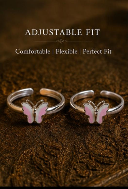 92.5 Sterling Silver Enamel Toe Rings