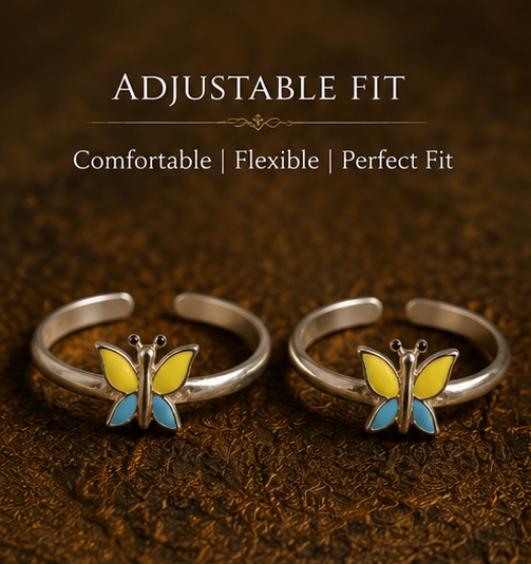 92.5 Sterling Silver Enamel Toe Rings
