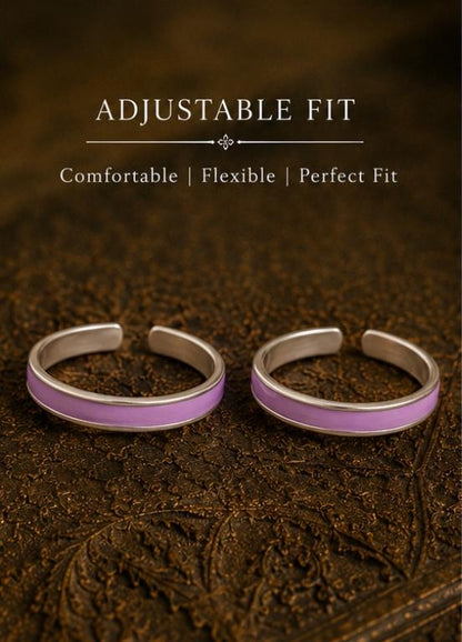 92.5 Sterling Silver Enamel Toe Rings