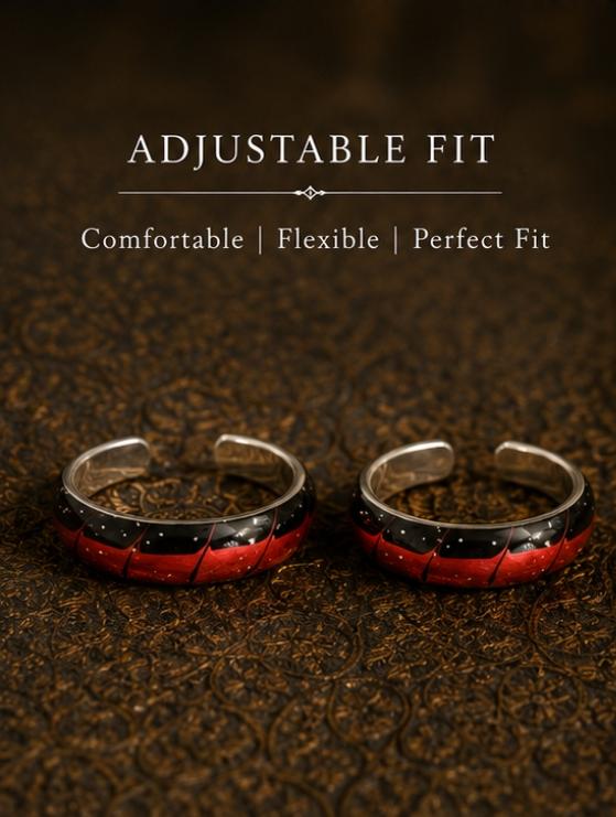 92.5 Sterling Silver Enamel Toe Rings