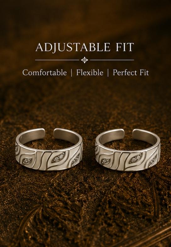 92.5 Sterling Silver Enamel Toe Rings