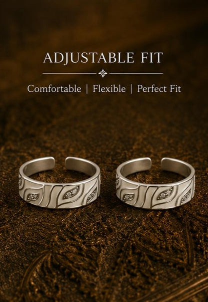 92.5 Sterling Silver Enamel Toe Rings