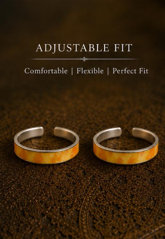 92.5 Sterling Silver Enamel Toe Rings