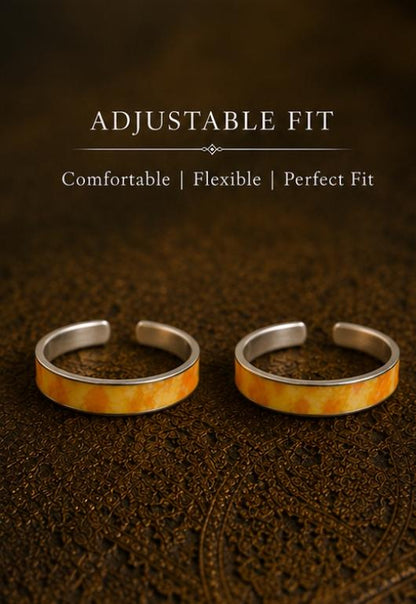 92.5 Sterling Silver Enamel Toe Rings