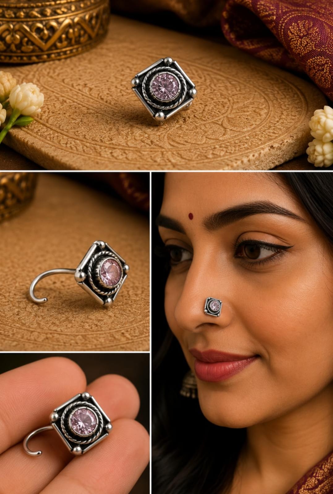 92.5 Sterling Silver Oxidized Nosepins