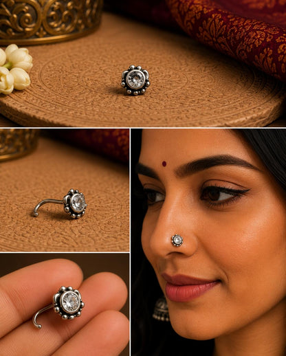 92.5 Sterling Silver Oxidized Nosepins