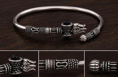 92.5 Sterling Silver Spiritual Unisex Trishul Kada
