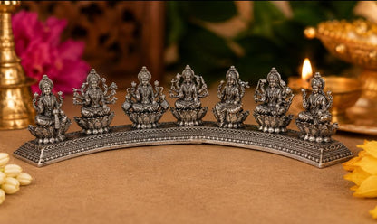The Ashtalakshmi 92.5 Sterling Silver Idol Set - the eight manifestations of Goddess Lakshmi