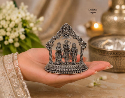 92.5 Sterling Silver Devotional Silver Ram Darbar Idol