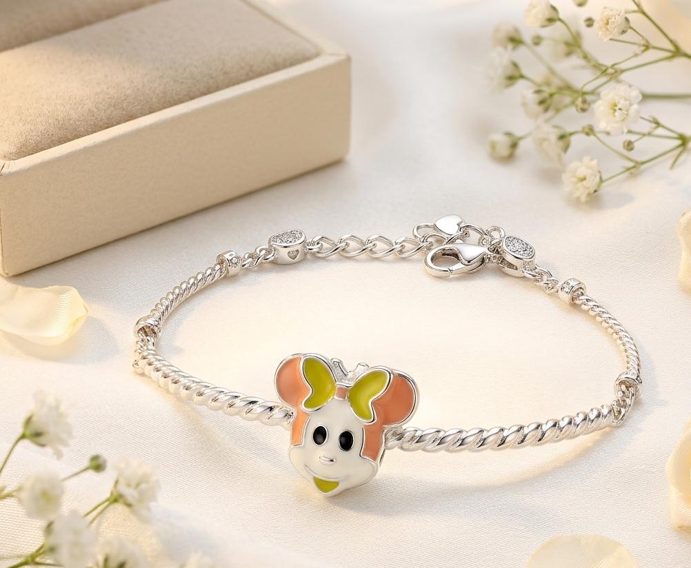 Charming 92.5 Sterling Silver Kids Bracelet