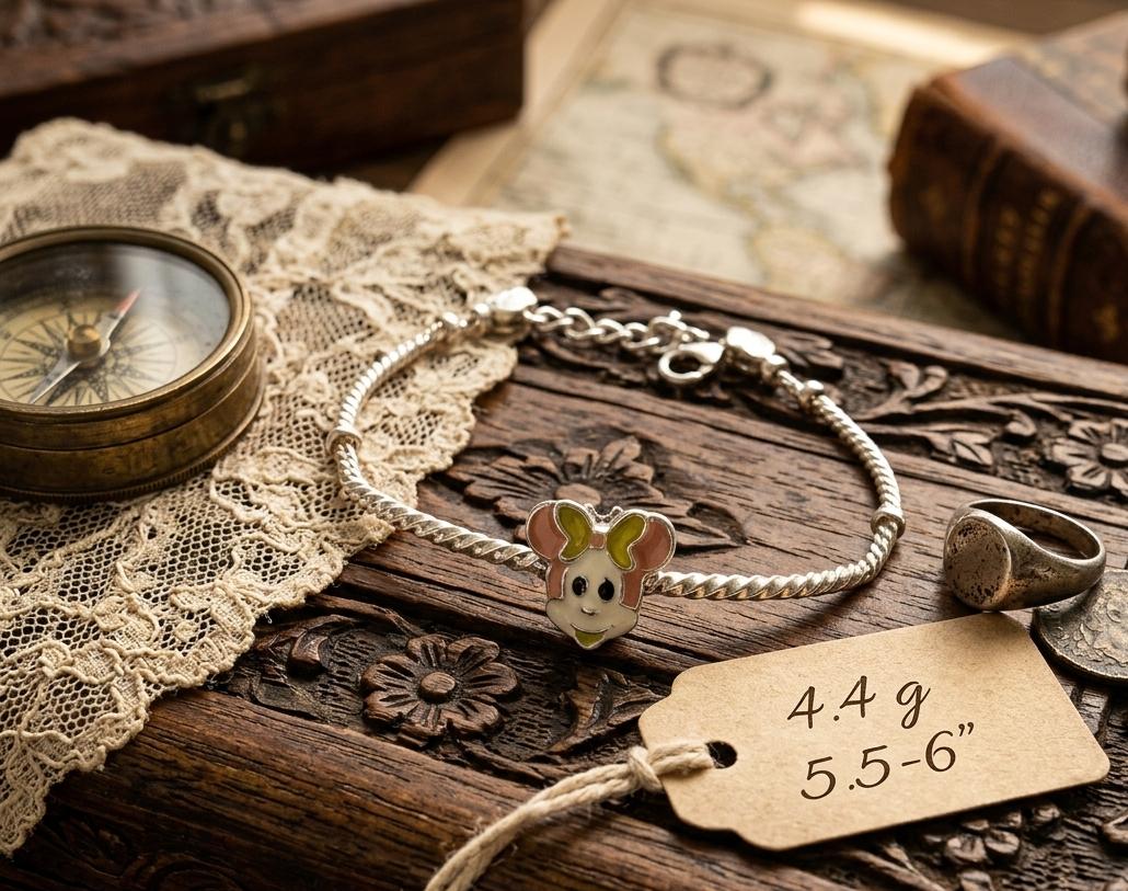 Charming 92.5 Sterling Silver Kids Bracelet