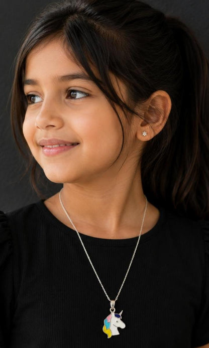 92.5 Sterling Silver Kids Chain Pendant