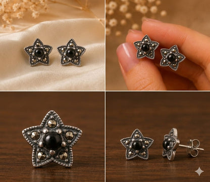 92.5 Silver Star Studs