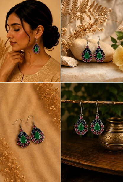 Colorful Teardrop Earrings