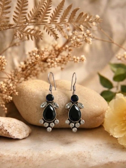 Elegant Black Stone Earrings