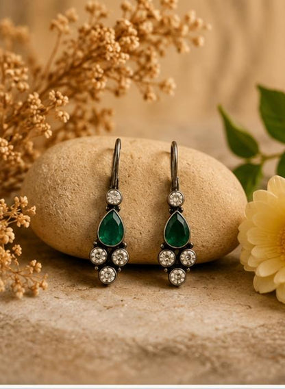 Emerald Teardrop Earrings