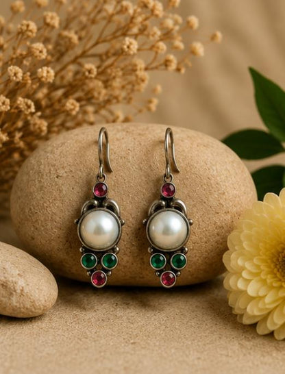 Pearl & Multi-Stone Drop Earrings