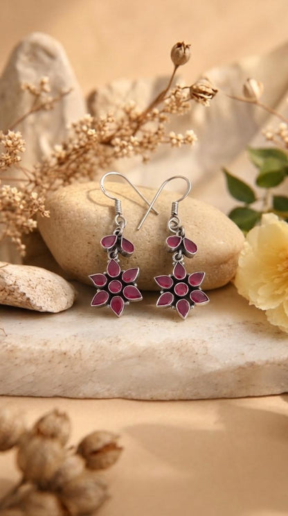 Pink Ruby Floral Drops
